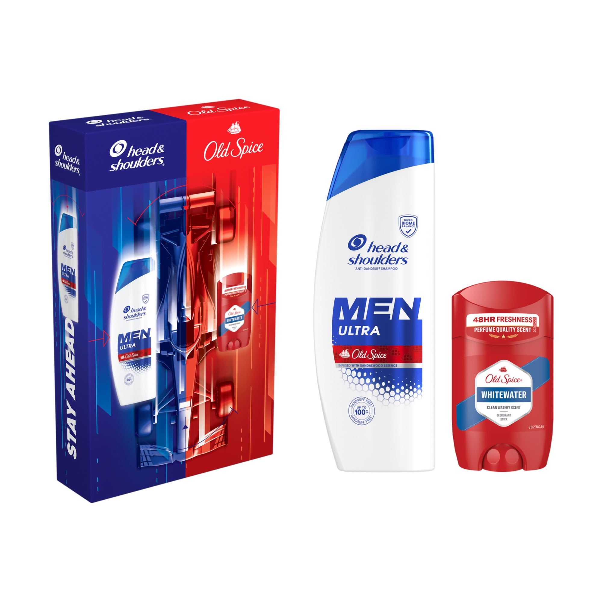 Подарунковий набір чоловічий Head &amp; Shoulders (шампунь Head &amp; Shoulders Men Ultra Old Spice, 330 мл + дезодорант-стік Old Spice Whitewater, 50 мл)
